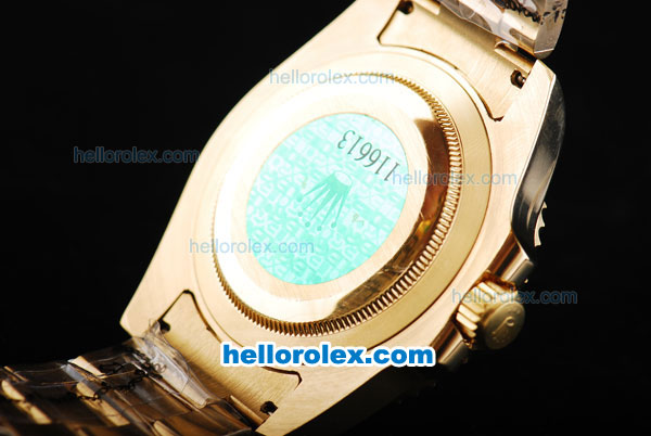 Rolex Submariner Automatic Movement Full Gold with Blue Dial and Bezel - Click Image to Close